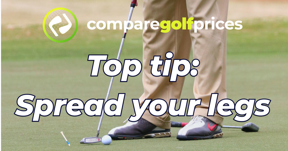Top tip: If you are naff at putting, practice hitting some putts with your legs wider than usual.  This will make you more stable and help with your strike.

#comparegolfprices #golftips #golfimprovement #golf #golflife #golfpractice #golfputting #golfputt #putter