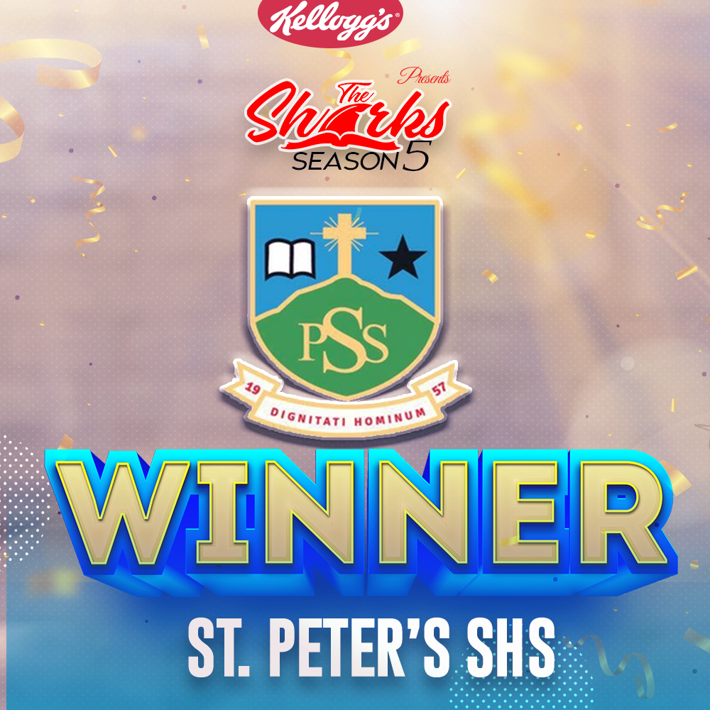 thesharksquiz's tweet photo. Congratulations St. Peter's SHS for winning the Sharks Quiz season 5.
Well done!

#Perscowins
#TheSharks    
#Sharks5Final https://t.co/PZ3LyklnY9