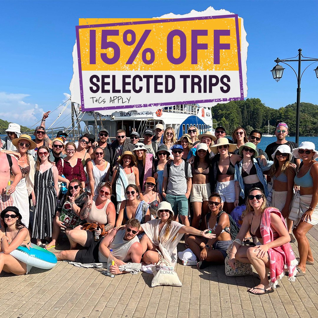 Q: What's B-I-G and guarantees a good time?
A: This Euro trip

Keep it real with 15% off selected 2023 departures: bit.ly/3M9sa8j

T&amp;Cs apply.