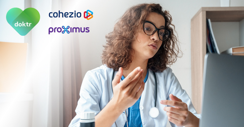ProximusGroup's tweet photo. Another great #partnership to further improve our teleconsultation app #Doktr. 🤝✔ This time with Cohezio to launch the first occupational medical examinations by teleconsultation. At first, we will test it during a pilot phase but we hope to expand it soon. For more info. 👇