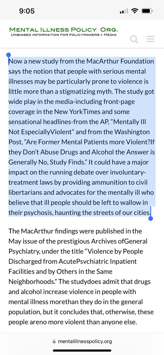 <a href="/amybarnhorst/">Amy Barnhorst, MD</a> Yes. The reluctance of mental health and justice organizations to acknowledge that people with untreated serious mental psychosis are more at risk to be violent does no one any favors. Here is a great illustration of that. By <a href="/MentalIllPolicy/">Mental Illness Policy Org</a> and <a href="/slsatel/">Sally Satel</a> mentalillnesspolicy.org/media/bestmedi…