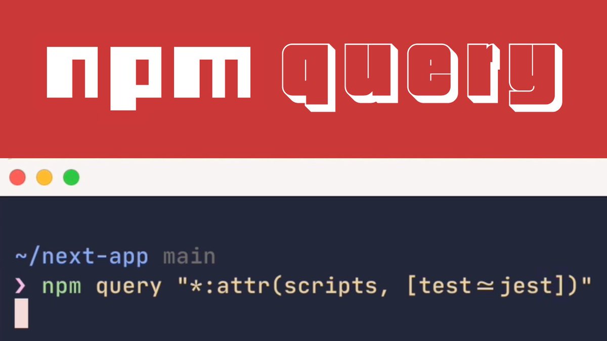⚡️ #7: Use npm query and jq to dig into your dependencies youtube.com/watch?v=h_Zpix…

You can use the new "npm query" command and jq to answer interesting questions about your package's dependencies
  
#terminalrocks