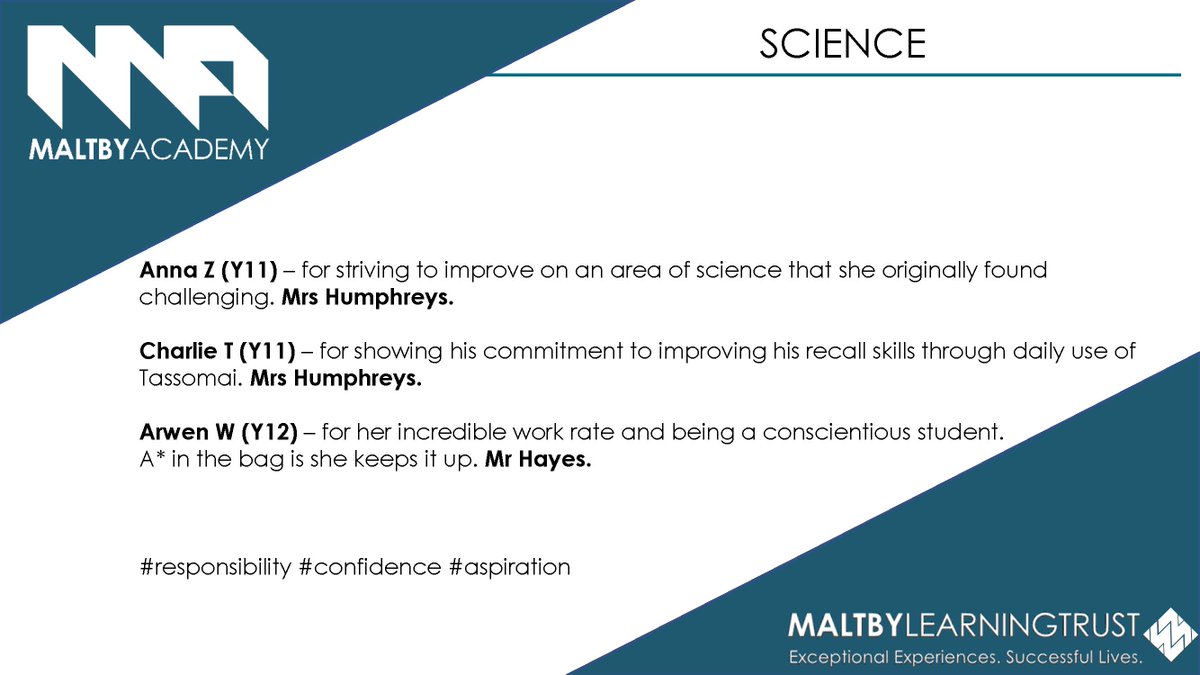 MaltbyAcademy's tweet photo. MA's science students continue to impress and make staff proud. Well done! #responsibility #confidence #aspiration https://t.co/6UBESvU5W3