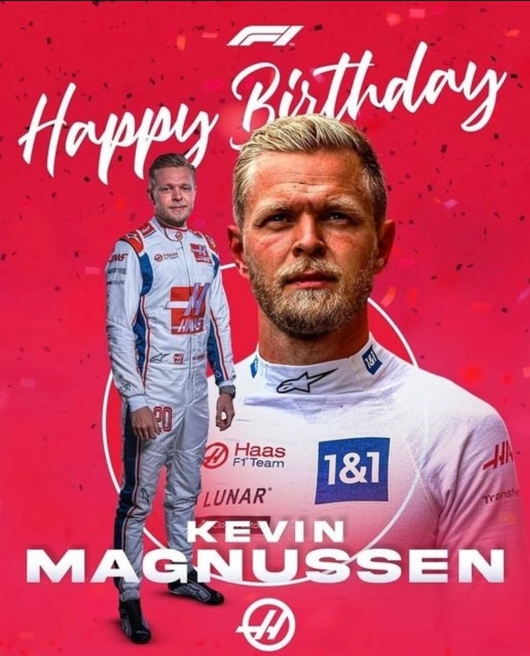 Happy birthday to the Haas driver, Kevin Magnussen Can anyone guess his age 