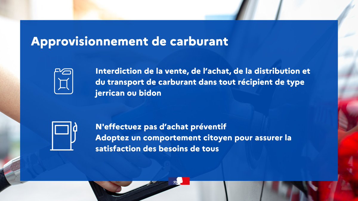prefet59's tweet photo. ⚠️⛽️#Information Approvisionnement de carburant  

Retrouvez ci-dessous les mesures mises en place dans le département du #Nord. 
Il est également fait appel au civisme et à la responsabilité de chacun. 
Plus d'informations sur https://t.co/On1TV7ek3F https://t.co/mOdxzKqBDH