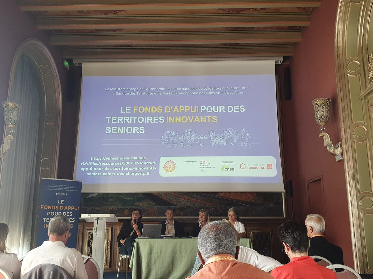 Présentation du fond d'appui pour soutenir les innovations territoriales pour favoriser le vieillissement actif. Géré pas le #RFVAA. 89 projets déjà reçus. #Nice