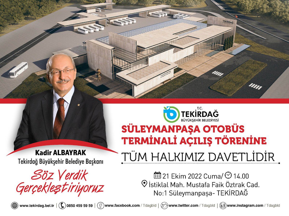 Tekirdağ Büyükşehir Belediyesi tweet media