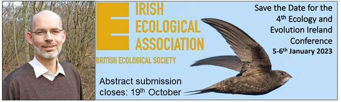 In January we will be welcoming one of our plenaries: Professor Jens Christian Svenning - Aaarhus University, ERC awardee and Director of the Center for Biodiversity Dynamics in a Changing World. Registration is now open: irishecologicalassociation.org/events/ecoevo2…