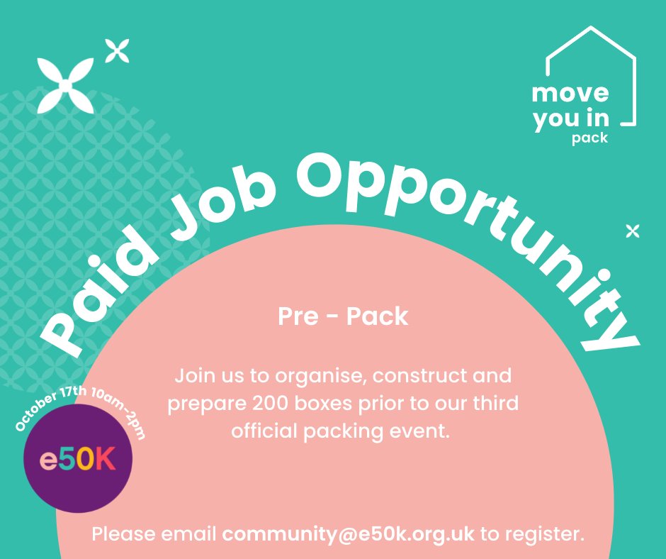 Free for a few hours on October 17th? Meet your Catterick community, get paid and help pack our wonder boxes!

Please pop a comment below or tag a friend to who this might be of interest.
