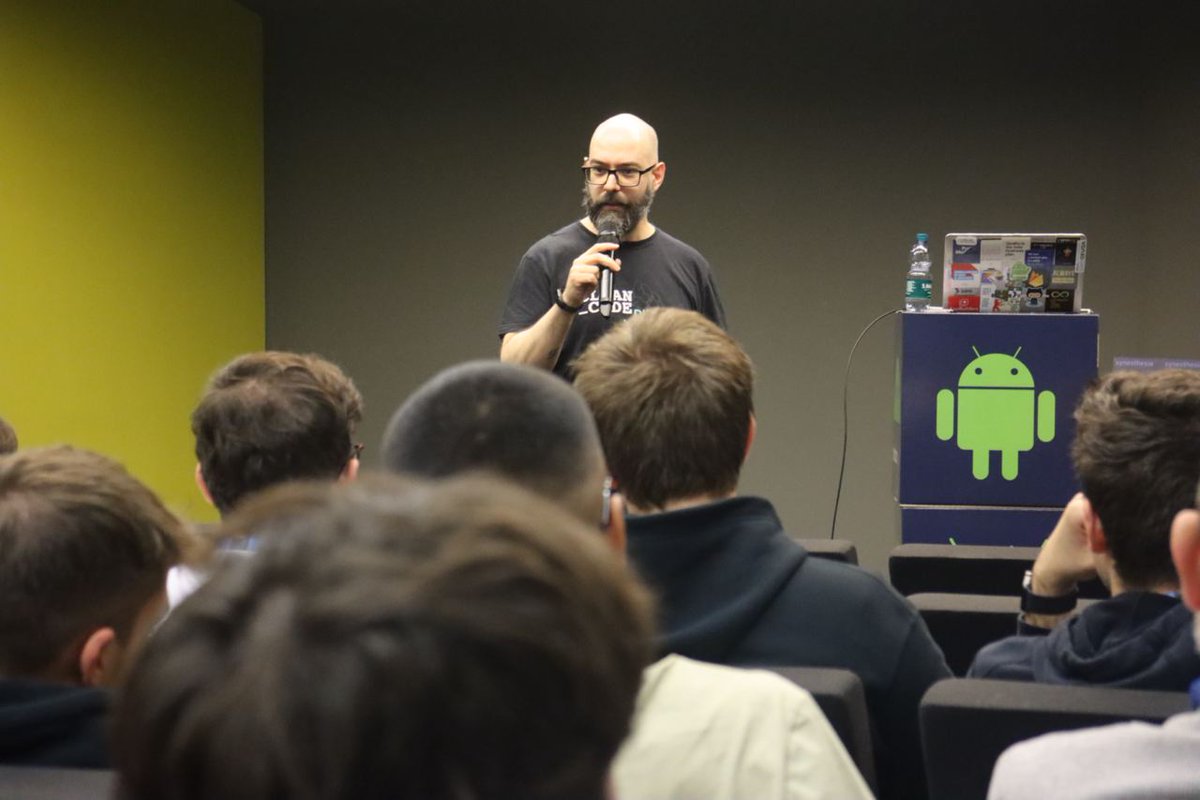 Droidconit's tweet photo. Welcome future developers! Talent Day is underway here at @museoautotorino, with a great talk from @hamen 💪😍 https://t.co/rgURxMFqYa