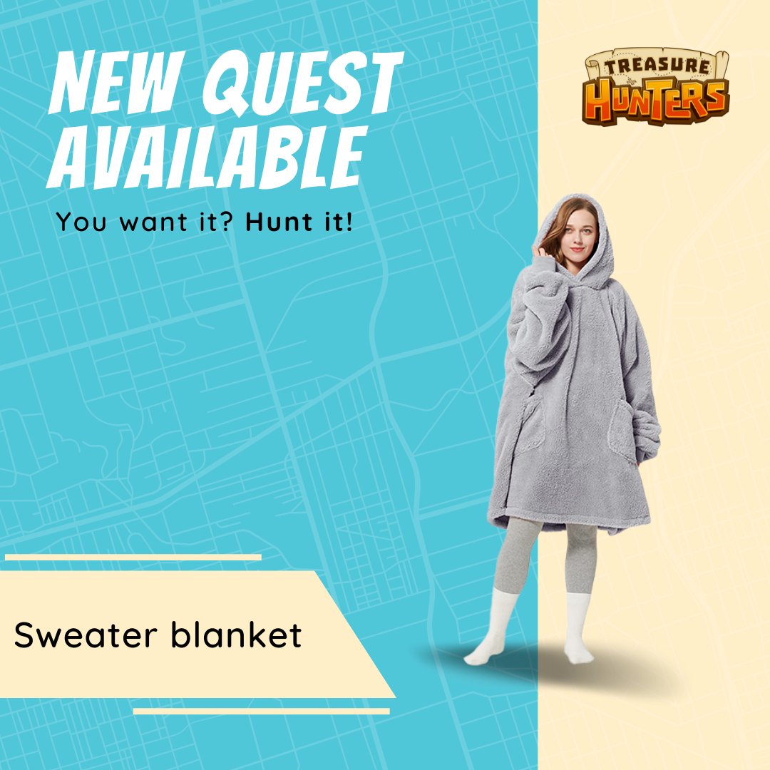 🎁 New quest - Sweater blanket 🎁

So cold ! Wish I had a blanket that is also a sweater for all my lazing-around-at-home needs 🍵 

#newquest #sweaterblanket #cocooning #comfy #treasurehunters #mobilegames #youwantithuntit