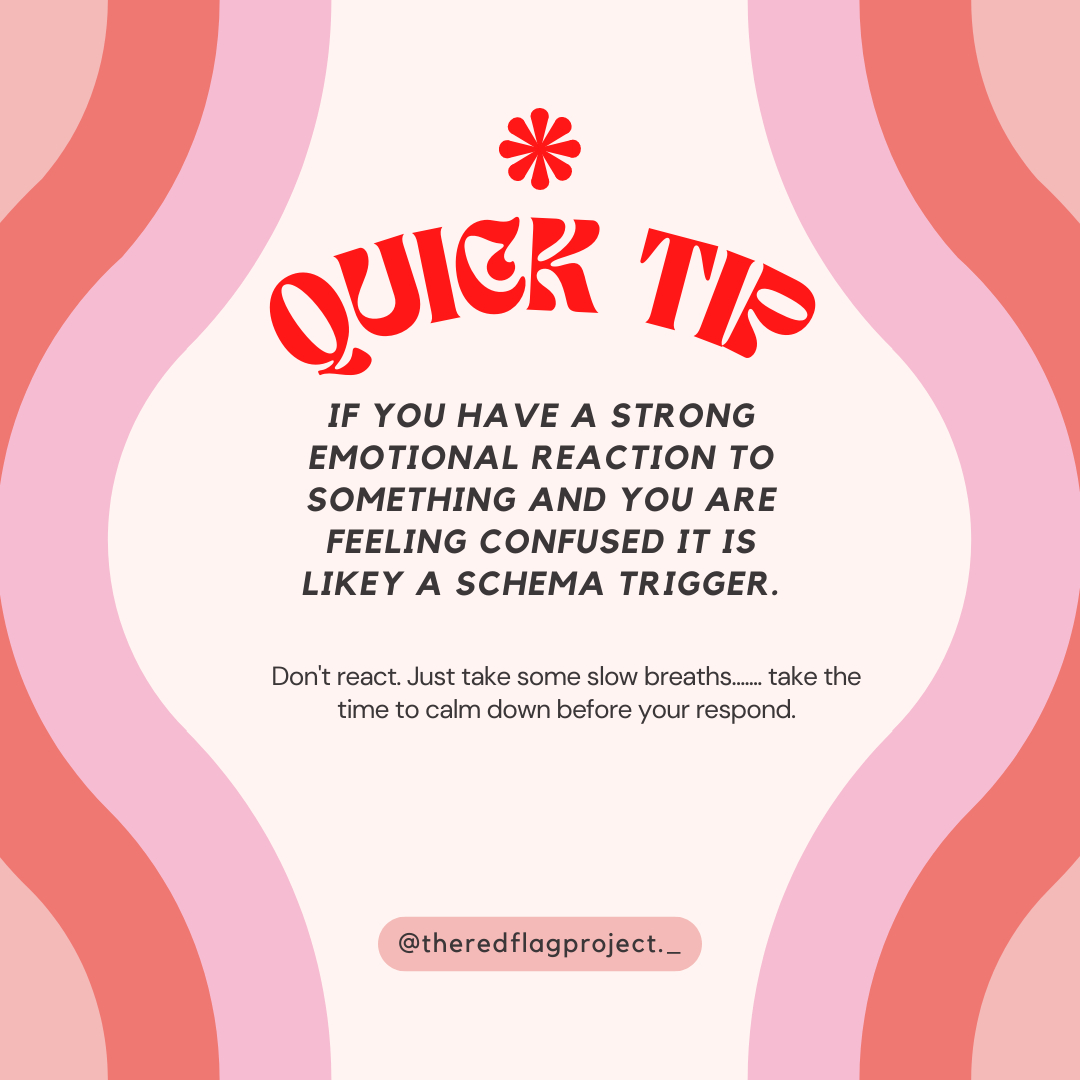 theredflagprjct's tweet photo. Responding rather than reacting is one of the hardest things to do but one of the most rewarding capabilities - your self-respect and self-esteem can increase dramatically when you can do the opposite of what you FEEL like doing. Knowing your schemas is one way to help you get th https://t.co/DsI31cRtlN