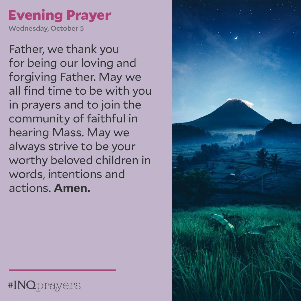inquirerdotnet's tweet photo. Today's Evening Prayer. #INQPrayers https://t.co/AcuLDJ4y1Z