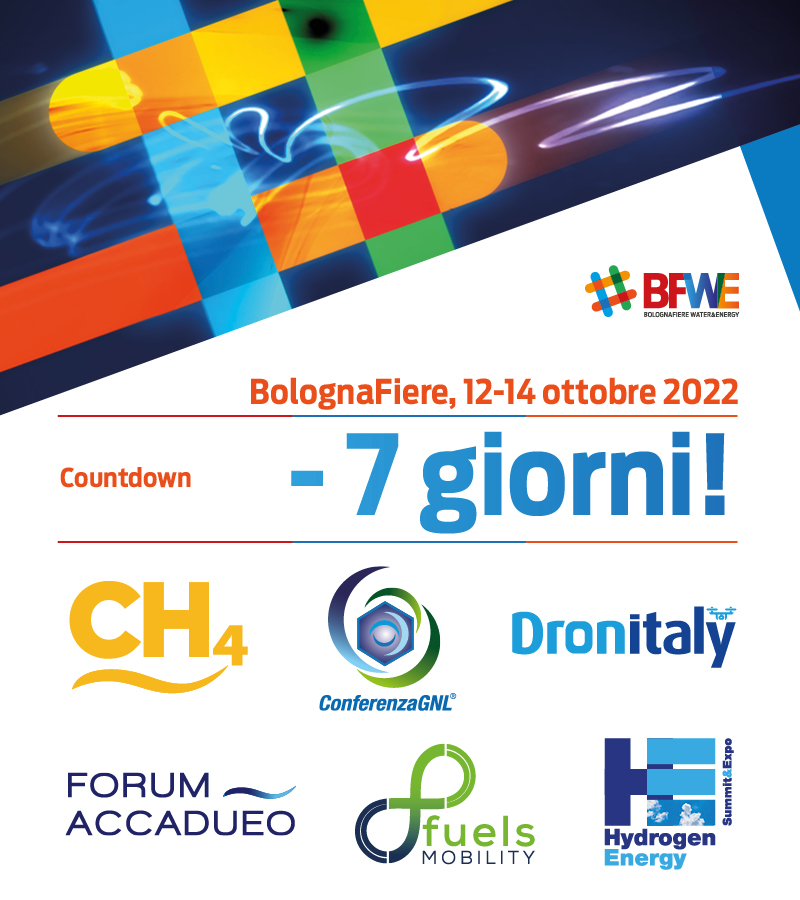 Solo una settimana all’inizio delle 6 manifestazioni di <a href="/_BFWE/">BFWE</a>. Con #ConferenzaGNL spazio all'utilizzo del #GNL in Italia e nel Mediterraneo
✏️ Registrati bit.ly/3f8495k
<a href="/HeseExpo/">HESE - Hydrogen Energy Summit&Expo</a> <a href="/FuelsMobility/">Fuels Mobility</a> <a href="/ch4_expo/">CH4</a> Forum <a href="/Accadueobologna/">Accadueo</a> <a href="/dronitaly/">Dronitaly</a>