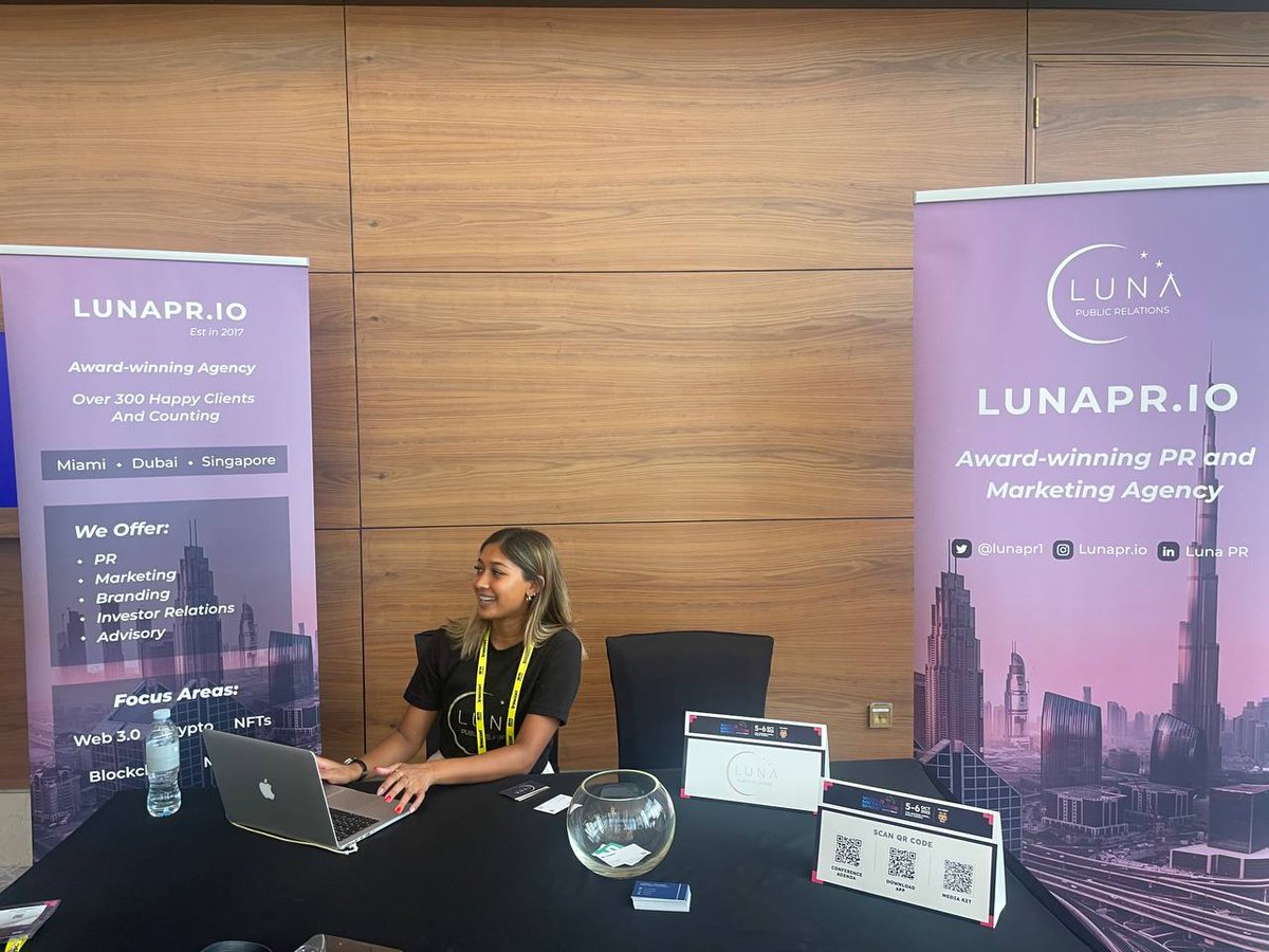 The conference season in #Dubai is just getting warmed up! Come say hi to the team behind Luna PR at #WorldMetaverseShow, @WBSglobalseries. 📍The Address Hotel, Dubai Marina 🗓️5th, 6th October Use code 'LUNA10' to avail 15% off on the tickets at worldmetaverseshow.com