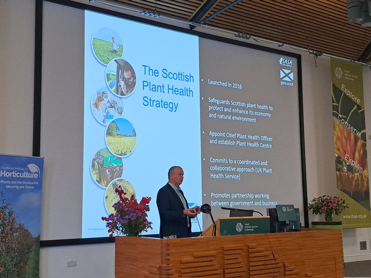 DKnott8's tweet photo. At the @CIHort Conference @TheBotanics today @PlantChiefScot @ScotGovSASA @PlantHealthScot Protecting Scotland's Plant Life #planthealth https://t.co/SGgBu5Su1F