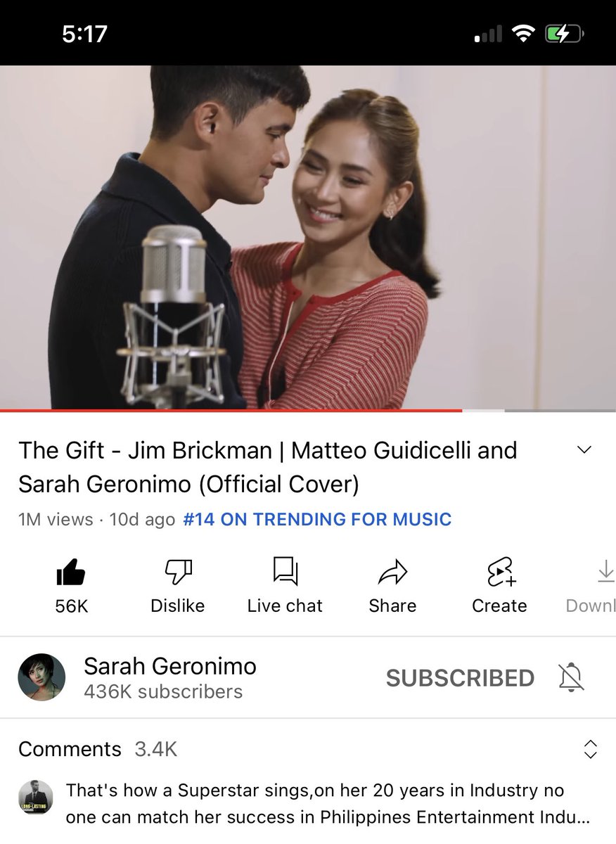 Hopeelisebeth's tweet photo. still TRENDING @ # 14! (Youtube Music) πβ€οΈπ₯° 1 MILLION VIEWS ππ»ππ»
The Gift - Jim Brickman | Matteo Guidicelli and Sarah Geronimo (Official Cover) https://t.co/slD6liMjw9 via @YouTube
ASAP SARAH G SPECIAL
AshMatt with JimBrickman
#ASAPgrandIDOLday https://t.co/wGzi3AuToX