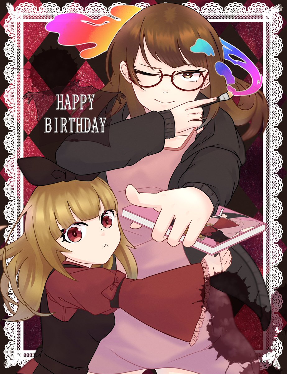 ちなみに描いて頂いた絵はこちら❤
ポップで可愛い系統が得意な方と勝手に思ってるので
グッズデザインとかドット絵などのご依頼は
お任せすると良い物作ってくれると思うよ(*'ω`*)♪
精力的に活動してる方なので是非是非見にいってね✨