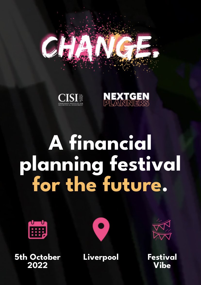 Looking forward to <a href="/nextgenplannrs/">NextGen Planners</a>  and <a href="/CISI/">The CISI</a>  Change festival today, it’s so important to get new blood into our great profession! I’m looking forward to seeing lots of new faces 🙌