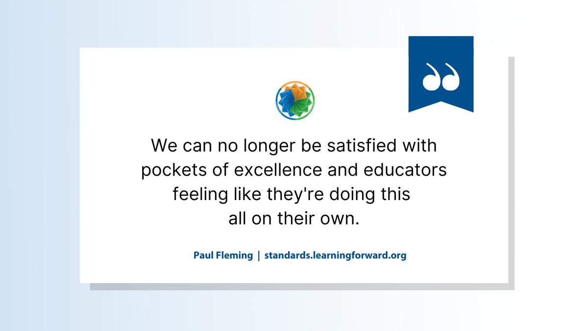 LearningForward's tweet photo. “High-quality professional learning needs to be in the DNA of every school, every district, every system, and every state. Educators deserve this and actually should demand it from their leaders and from their systems.” - @PaulFlemingTN #Stand4PL https://t.co/O4sY4GQ9CZ https://t.co/rakZ4RghCT