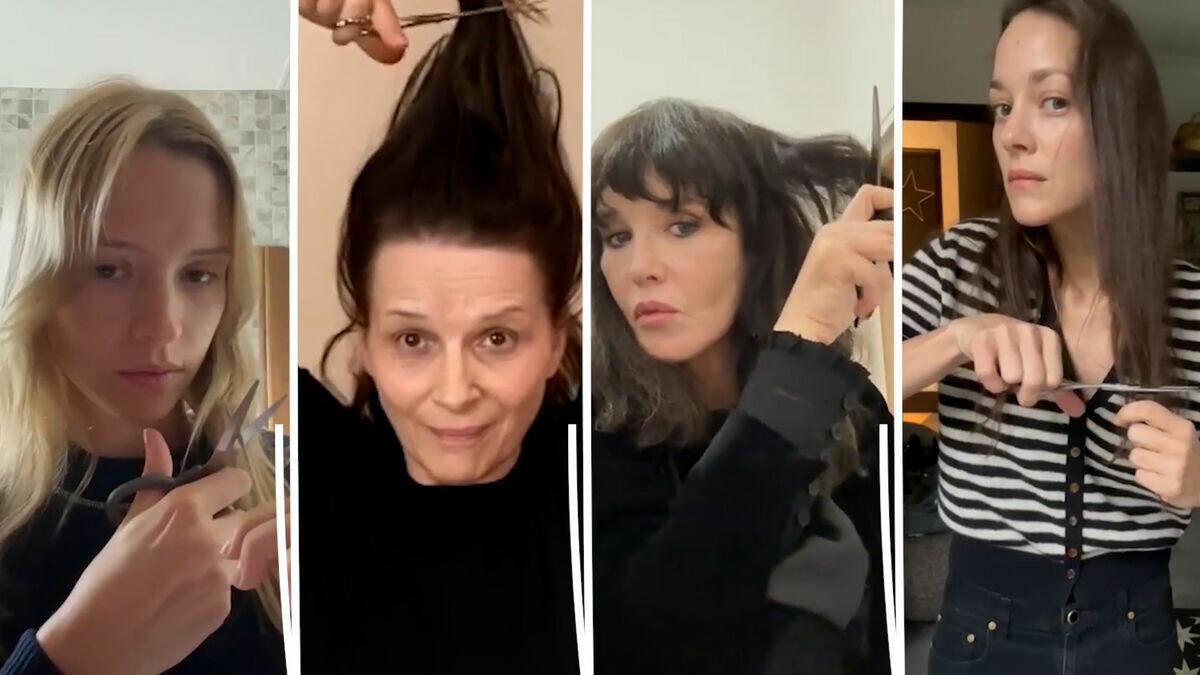 le_Parisien's tweet photo. Juliette Binoche, Marion Cotillard, Angèle… 

Des artistes se coupent les cheveux en soutien aux Iraniennes ➡️ https://t.co/STsMoqX8oZ https://t.co/ATetmtdjPh