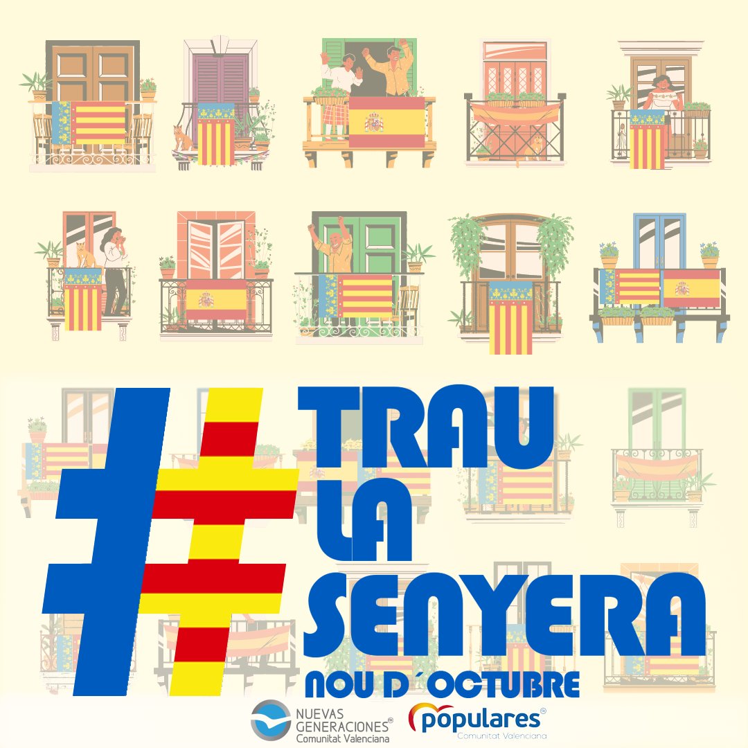 NNGG_CV's tweet photo. Volvemos con nuestra campaña
💙💛❤ #TrauLaSenyera 💙💛❤

En defensa de nostra identitat i del millor futur per a la nostra Terra. https://t.co/IoMCI0SGGE