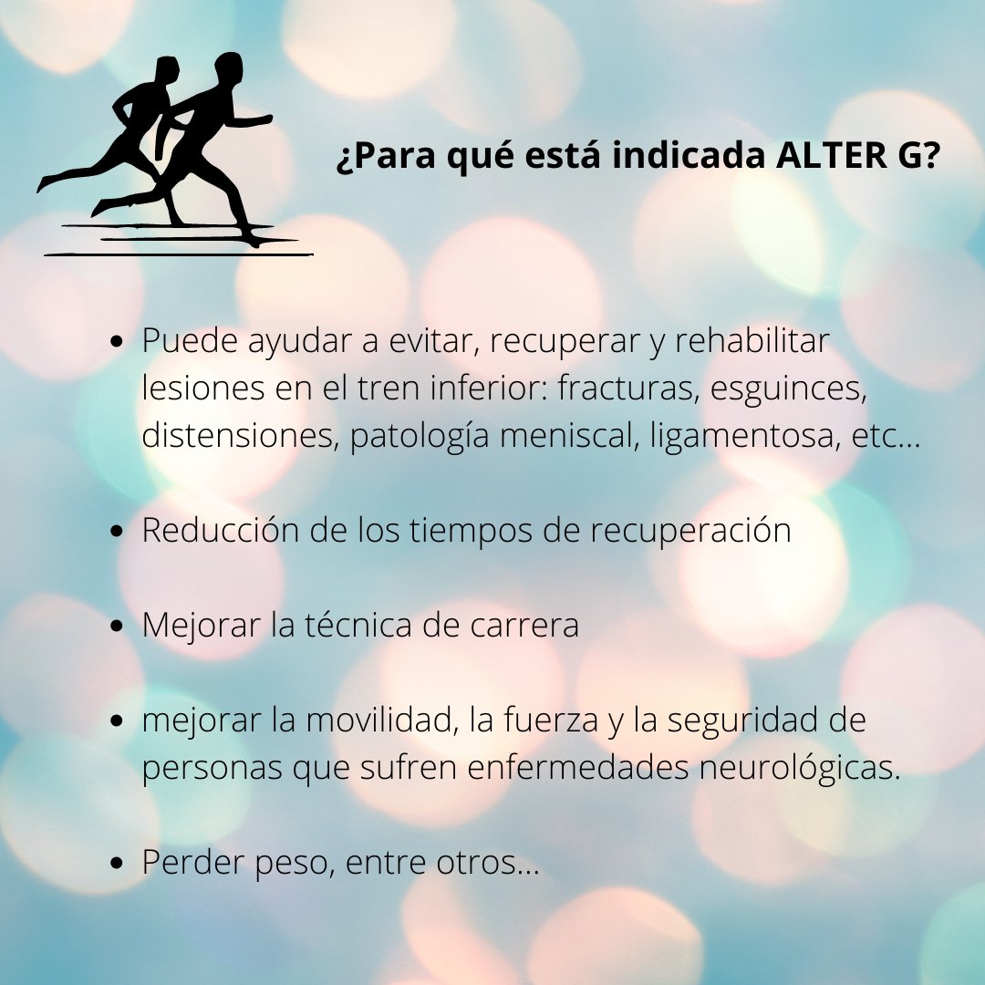 equilibriumsvq's tweet photo. En nuestro centro trabajamos con la ALTER-G. Te contamos qué es

#medicina #fisioterapia #ejercicioclinico #podologia #biomecanica https://t.co/cR18e7c1r0