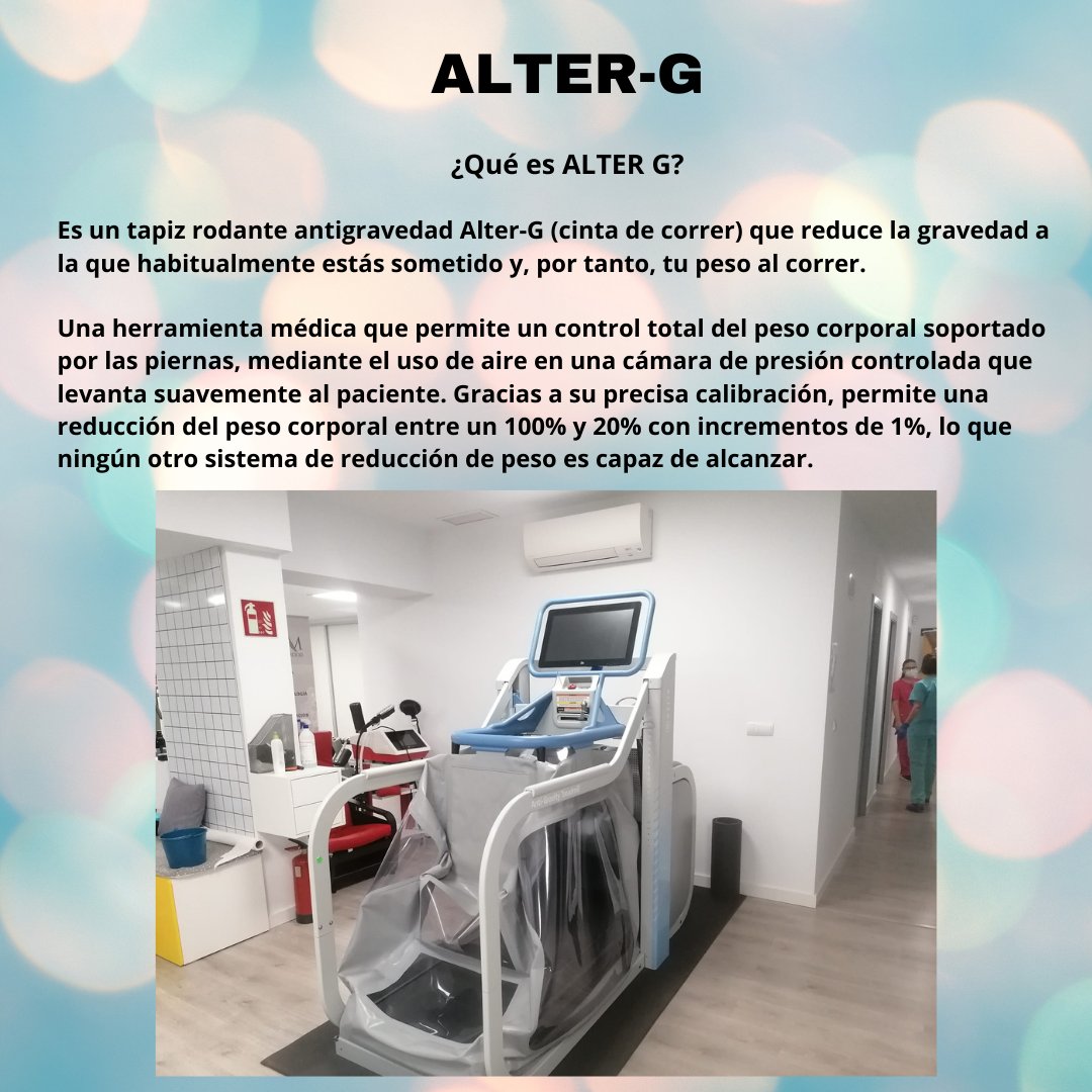 equilibriumsvq's tweet photo. En nuestro centro trabajamos con la ALTER-G. Te contamos qué es

#medicina #fisioterapia #ejercicioclinico #podologia #biomecanica https://t.co/cR18e7c1r0