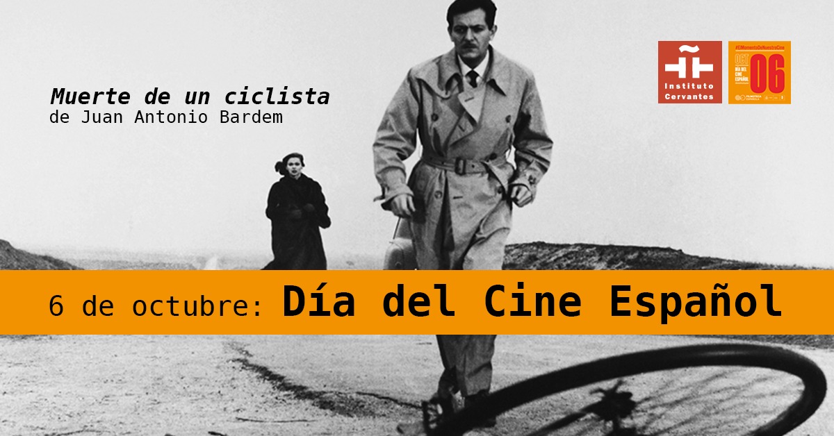 InstCervantes's tweet image. 📢 Mañana jueves 🗓️ 6/10 celebramos el #DíadelCineEspañol con «Muerte de un ciclista» (1955), de #JuanAntonioBardem.

🎬 Disfruta de este clásico de nuestro 🎦 a partir de las 🕗 20 h (GMT+2) de hoy miércoles 5 en nuestro canal de Vimeo:
vimeo.com/729189003
⏱️ Disponible 48 h