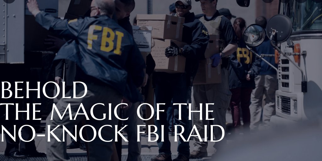 I'd just to wish a good morning to all the Federal agents executing search warrants right now.

Hope the coffee is hot and delicious, the evidence plentiful! 😈⚖️