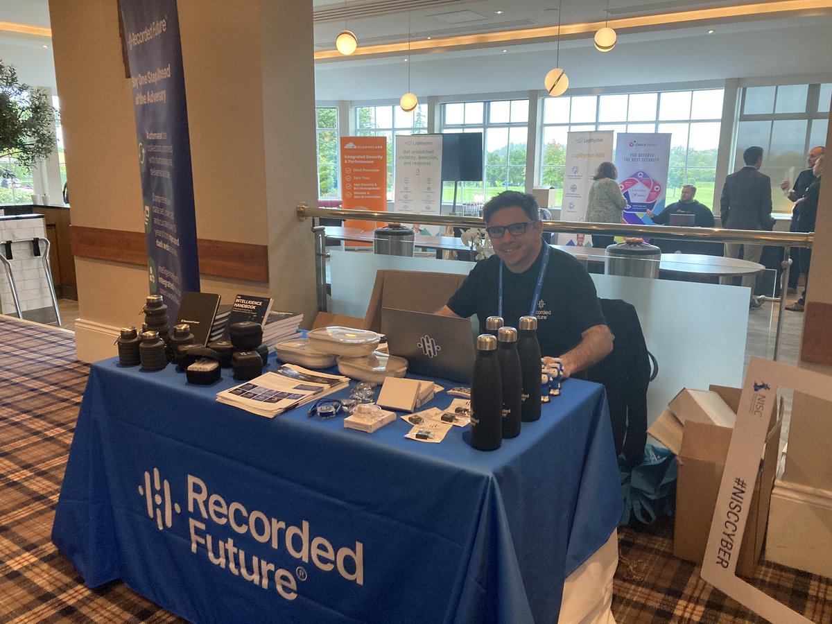 sapphire_cyber's tweet photo. Time to meet more our great exhibitors. Hereโs Paul from @RecordedFuture #nisc22 #nisccyber https://t.co/A92t9Vo0yF