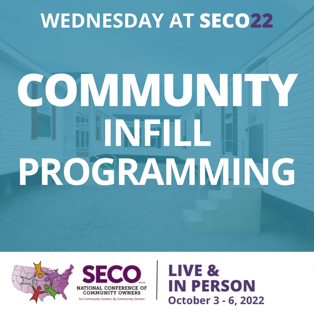 SecoConference's tweet image. Wednesday of SECO22 is here! Are you ready for a full day of community infill programming?

Access the full SECO22 schedule here: secoconference.com/seco22/seco22-…

#SECO #SECO22 #CommunityOwners #MHIndustry #MHProfessional