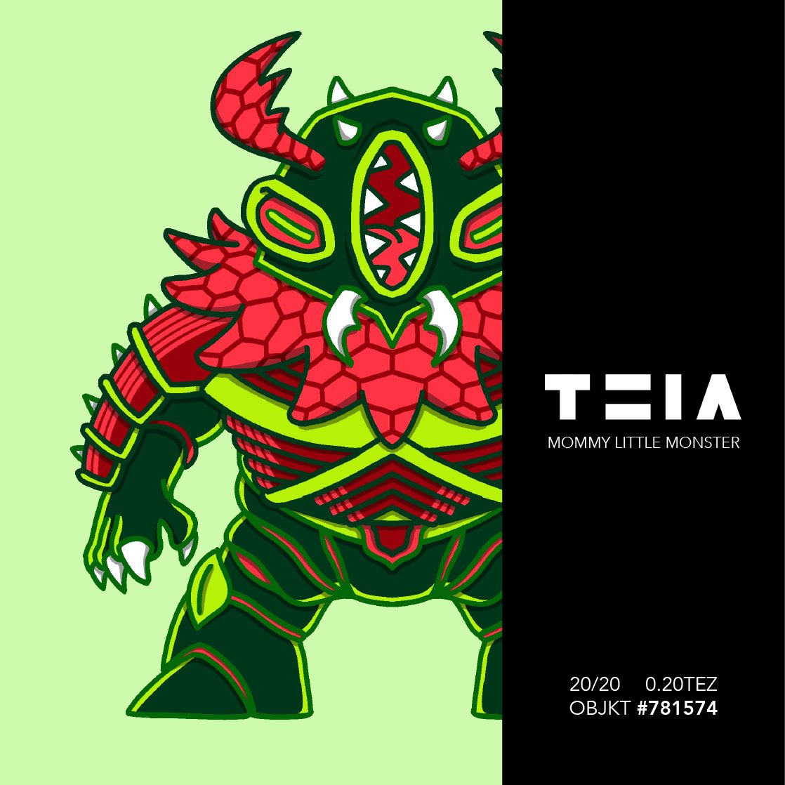 littlemonstalab's tweet photo. 🚨New Drop🚨
[Mommy Little Monster Series 2]
Monster No.66
20/20 ed
0.2 xtz only!

TEIA: https://t.co/Lj01VeZSVq
OBJKT: https://t.co/RdRYZiplCJ

@TeiaCommunity @whale_community
#hicetnunc #hicetnunc2000  #nftcollectors #NFTcommunitiy #NFTartist #NFTs #tezozart  #CleanNFTst https://t.co/c0mCbFMzG6