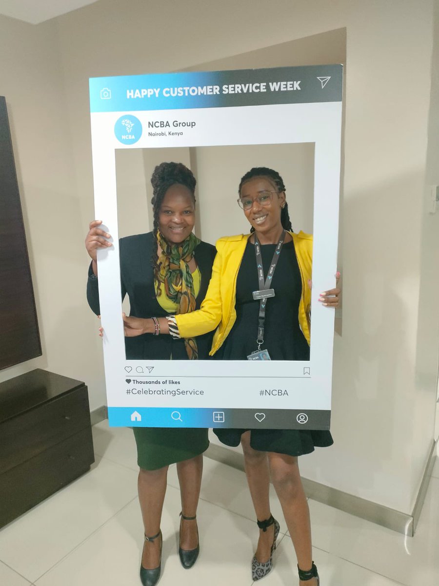 NCBABankKenya's tweet photo. Today we thank our customers who have visited our branches with branded merchandise. Happy Customer Service Week!#ServiceTheNCBAWay #SustainingCustomerInclusion #CustomerServiceWeek2022 https://t.co/PK8lvwGC8b