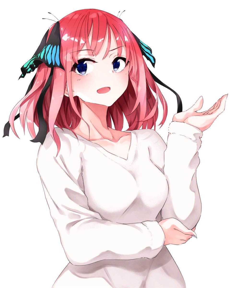 猫タシさんがTwitterに投稿した中野二乃(五等分の花嫁)のイラスト。