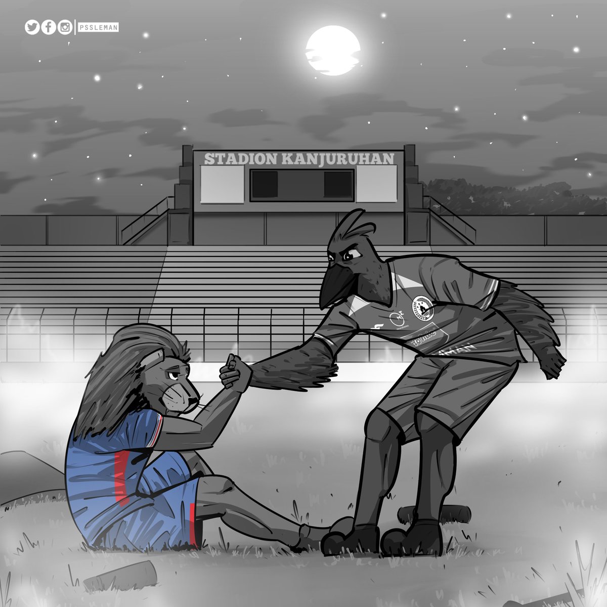 Setelah malam sendu penuh kabut, yakinlah akan terbit langit terang berbintang, nawak <a href="/AremafcOfficial/">Arema FC</a> 💚💙

#PSS #SalingSupport