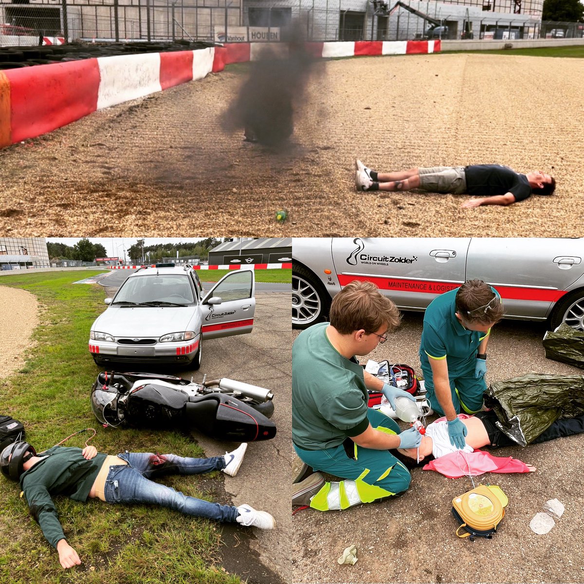 prehossolutions's tweet photo. Dag 3 van de #RTACC cursus op Circuit Zolder 💪
Weer een dag vol realistische scenario’s 🙈🤪
Interesse? Check onze website!
#thisistraining
#hulpverlener #ambulance #brandweer #politie #SAU #medic
@ATACCGroup https://t.co/y2OTlGMiL6
