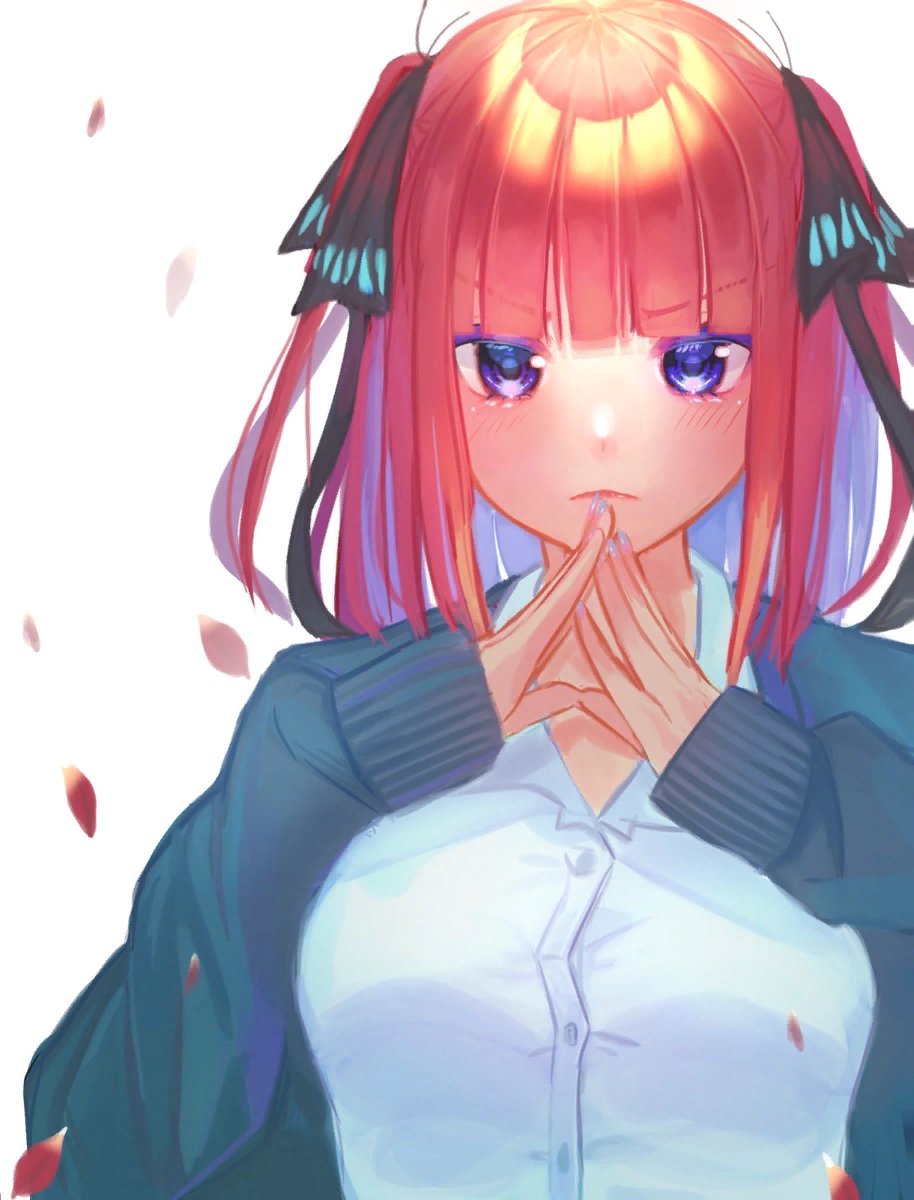 猫タシさんがTwitterに投稿した中野二乃(五等分の花嫁)のイラスト。