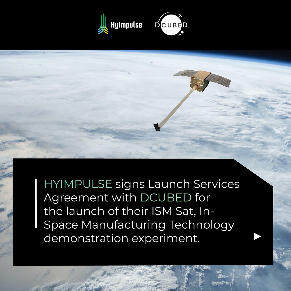 HyImpulse signs Launch Services Agreement with <a href="/DCUBEDspace/">DCUBED</a>.

Read the full press release here: hyimpulse.de/en/news 

#newspace #spaceindustry