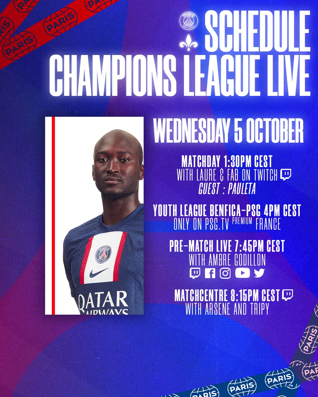 Paris SaintGermain on Twitter "🗓 The ChampionsLeague matchday