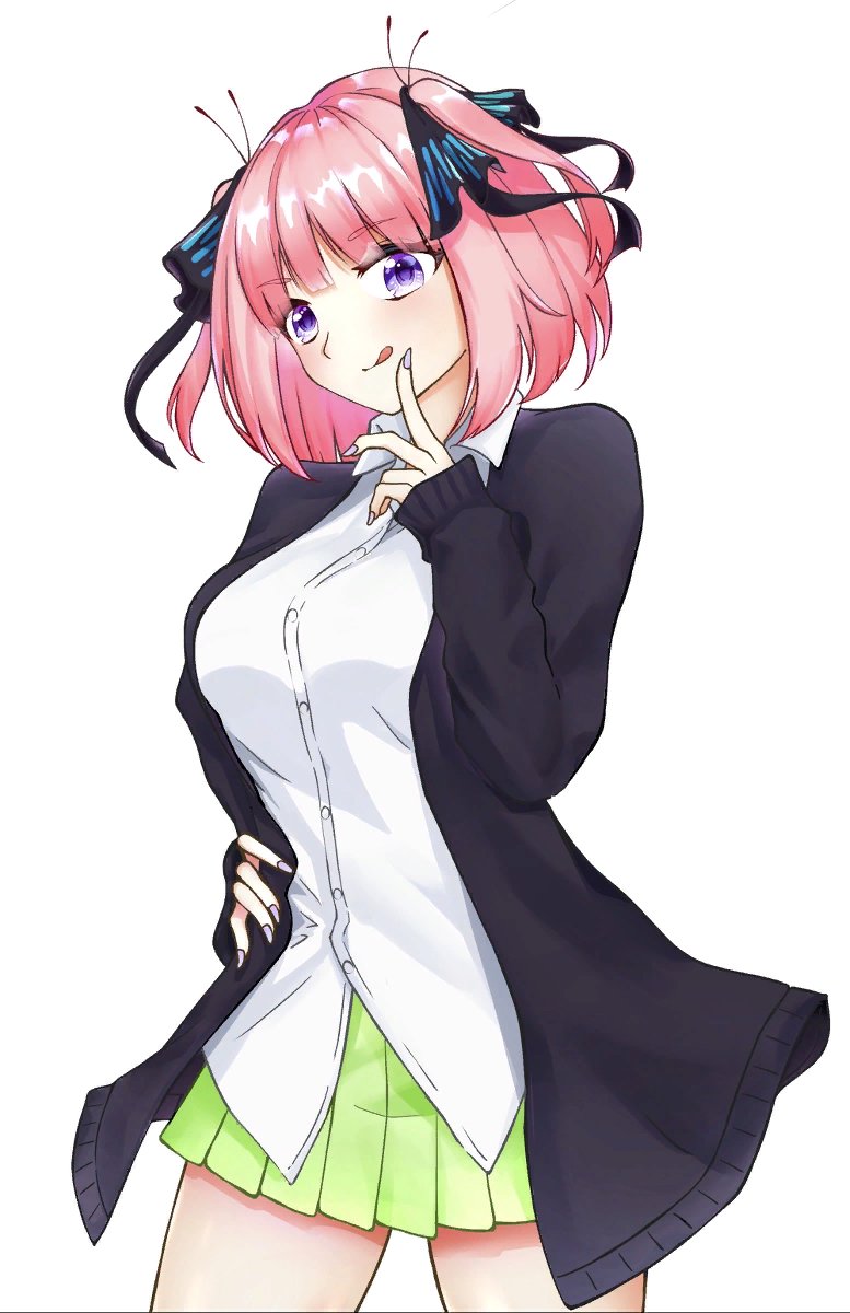 猫タシさんがTwitterに投稿した中野二乃(五等分の花嫁)のイラスト。