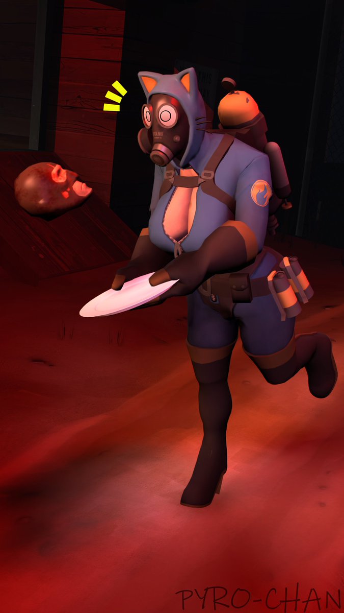 NecoPyroChan's tweet photo. Is it two posts in a day?
Yes, this is it.
Finished the shadow and made a real version. Really,#CakeIsALie
#SFM #SourceFilmmaker #TeamFortress2 #fempyro #pyroland https://t.co/4BBjeHY8jE