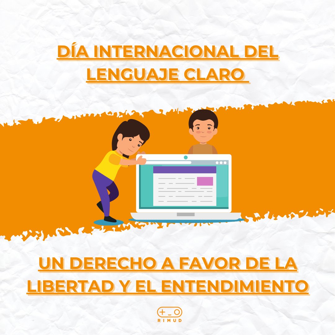Hoy es el día internacional del lenguaje claro, una realidad que los niños necesitan y que es básica para la educación

🔎 Entra en nuestra web y crea un usuario para poder personalizar.
rimud.com 
#Logopedia #EdTech #TICs #Innovación #aprendizaje  #learning #learn