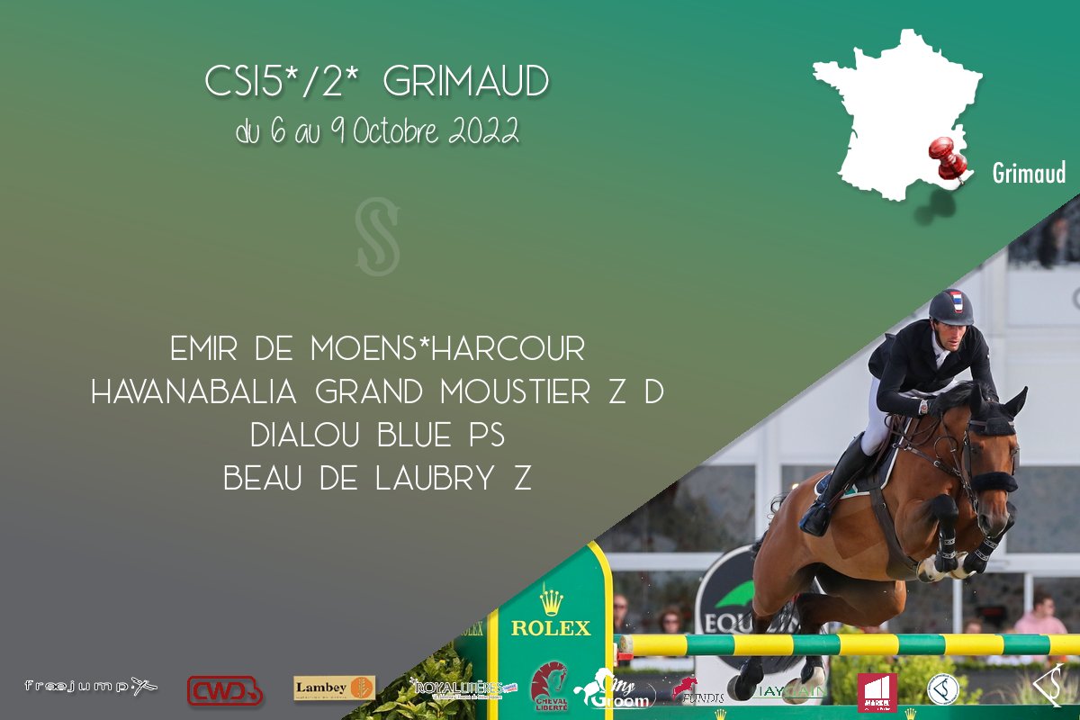 kevinstaut's tweet photo. Le CSI2*/5* de Grimaud débutera dès demain ! 🇫🇷

Retrouvez les informations sur le site officiel ➡️ https://t.co/KXqsje36pV

 #hubsidejumping #kevinstaut #emirdemoensharcour #dialoublueps #havanabaliagrandmoustierzd #beaudelaubryz https://t.co/92QtDsxdKR