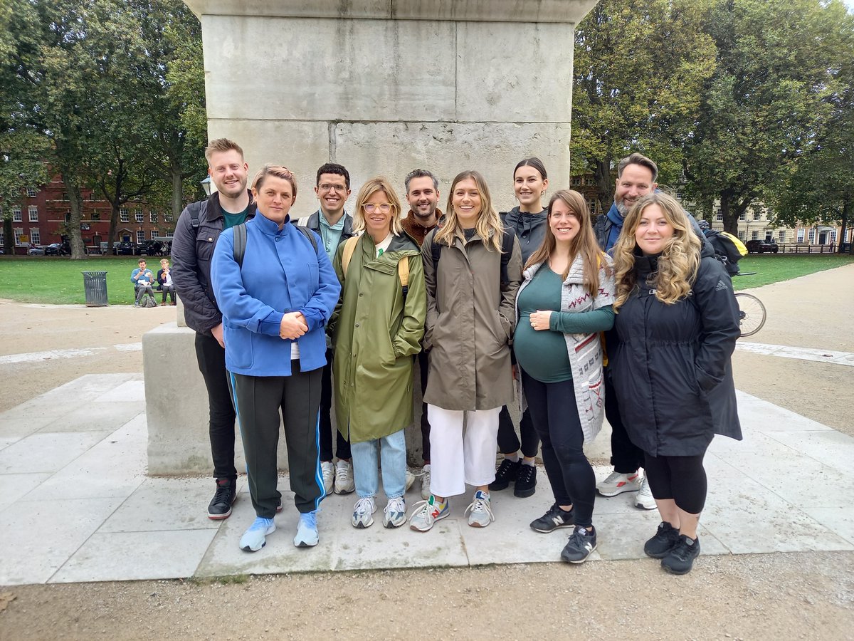 A lovely young group from a company in Bristol on Bristol Slave Trade walk on Tuesday 4 October. Very interactive discussion on this difficult part of Bristol, Bath and British history and of Colston's divisive legacy, and of the lessons to be learnt from this history. <a href="/BBGuides/">British Guild of Tourist Guides</a>