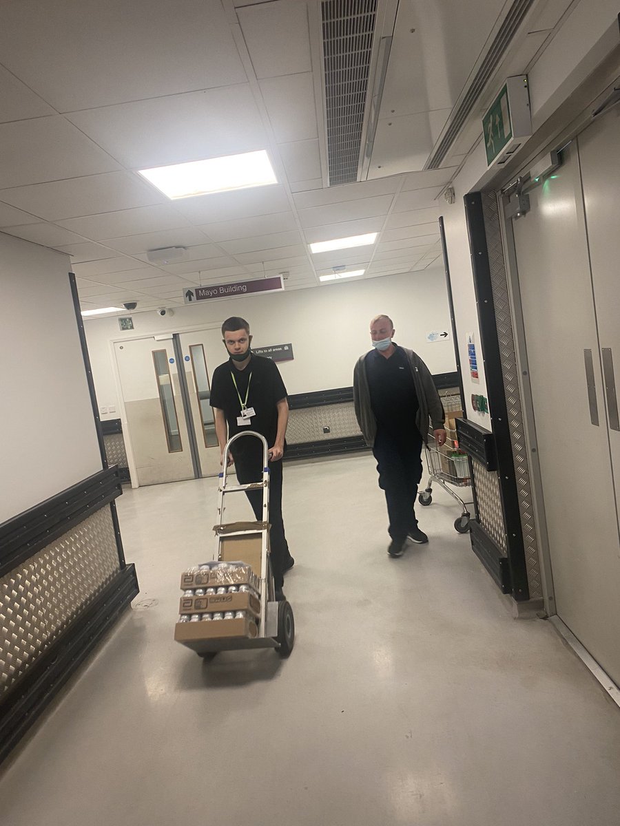 How amazing is this, from one previous intern to another! Luke (left) is a previous intern of the Salford Royal Supported Internship who gained employment in the fantastic Receipt &amp; Distribution department a few years ago. Now he is supporting with training new intern Matthew!👏🏻