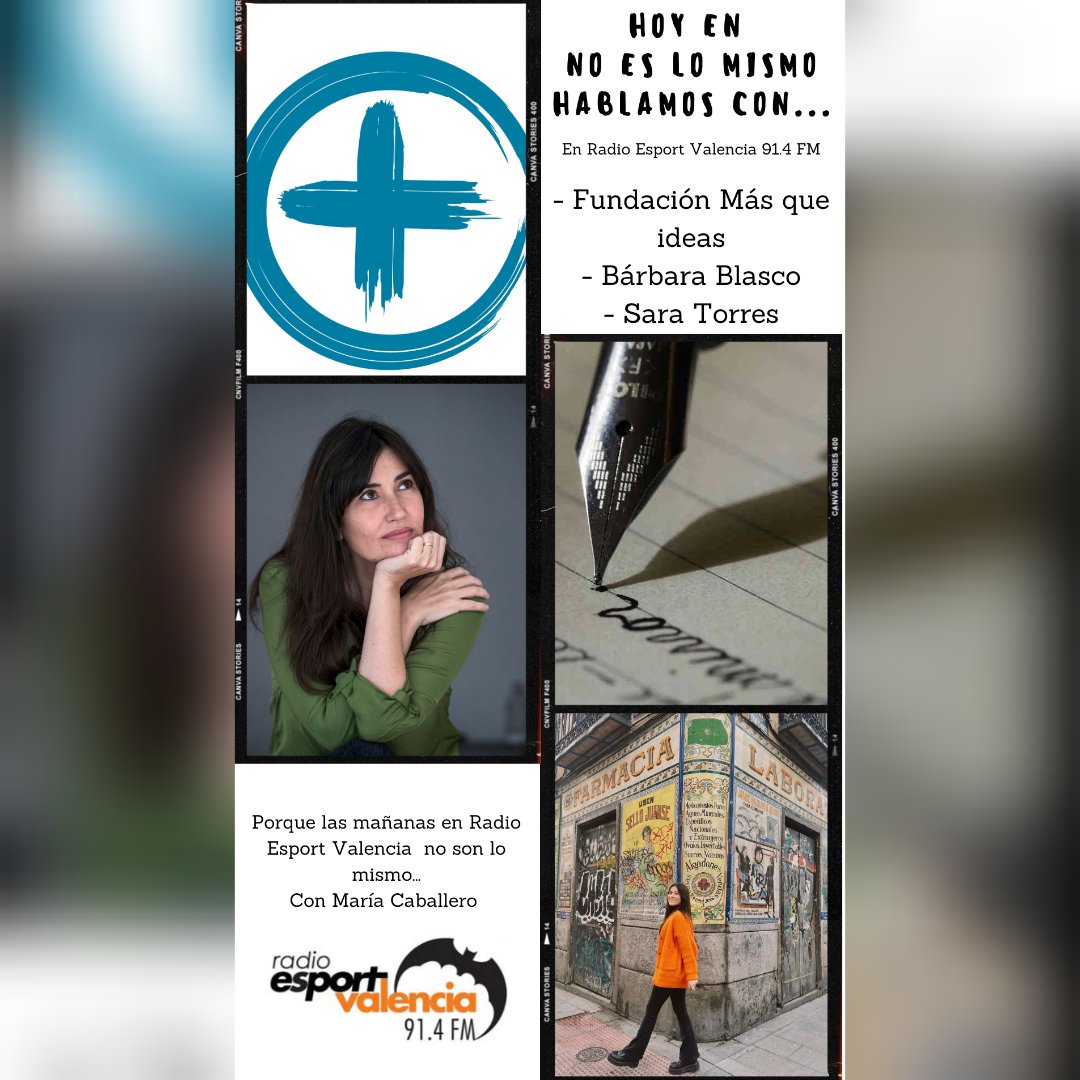 Escucha #noeslomismo de hoy miércoles con <a href="/Mery_Caballero/">María Caballero</a> 

➕ Descubrimos a la <a href="/FundacionMQI/">Fundación MÁS QUE IDEAS</a>
✒️ <a href="/BrbaraBlascoGra/">Bárbara Blasco Grau</a> nos habla de Selecta Escritura
💻 <a href="/saaratorres/">sara torres</a> y lo último en redes sociales

Pincha aquí para escucharlo⬇️
radioesport914.com/no-es-lo-mismo…
radioesport914.com/no-es-lo-mismo…