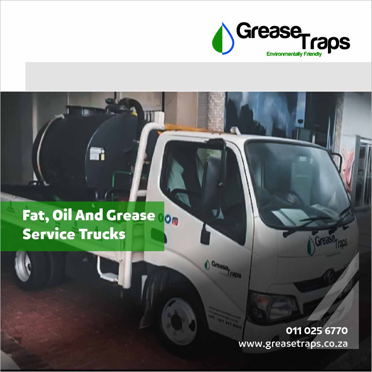 GreaseTraps_SA's tweet image. Grease Traps South Africa offers grease trap cleaning services for commercial kitchens, where large amounts of fats and organic solids are produced and collected in grease traps, which must be cleared regularly.⁣
⁣
#effluentcontrol #greasepumping #greasetrapssa⁣