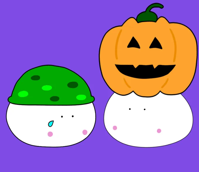 こんばんは一気に寒くなりましたね!衣替えしないとハロウィン準備「軍曹ちゃん今年は驚かす側やる?」「いいの?」#イラスト 