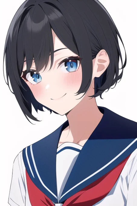 噂の #NovelAIDiffusion  で、俺大好き黒髪碧眼の制服女子(趣向バレ)を作ってるけど、思ったより凄すぎる。 